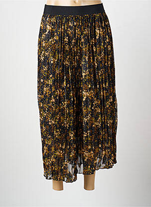 Jupe longue tissage plissé noir MOLLY BRACKEN femme