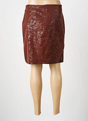 Jupe mi-longue taille normale marron GUESS femme