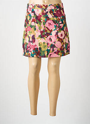 Jupe courte fermeture zippée au dos rose MOLLY BRACKEN femme