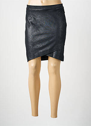 Jupe courte fermeture zippée au dos noir GUESS femme