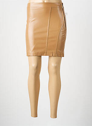 Jupe courte taille normale marron GUESS femme