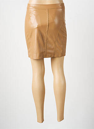 Jupe courte taille normale marron GUESS femme