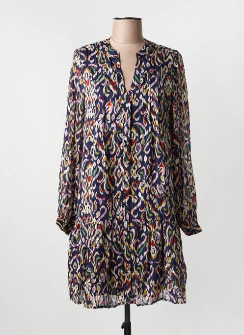 Robe mi-longue manches longues manches longues bleu MOLLY BRACKEN femme