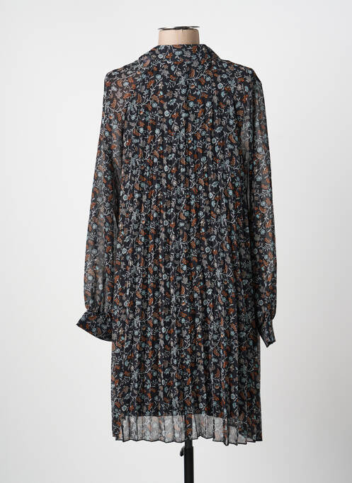 Robe mi-longue imprimé fleurs manches longues noir MOLLY BRACKEN femme
