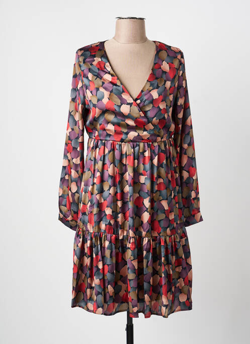 Robe mi-longue manches longues manches longues rouge MOLLY BRACKEN femme