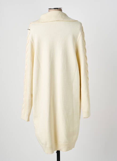 Robe pull col col montant manches longues beige KAPORAL femme