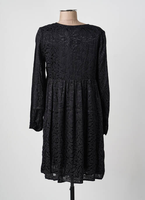 Robe mi-longue coupe fluide manches longues noir LE TEMPS DES CERISES femme