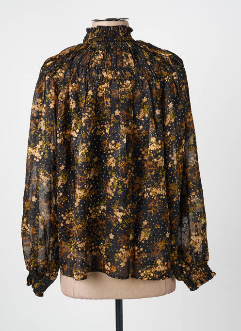 Blouse imprimé fleurs manches longues noir MOLLY BRACKEN femme