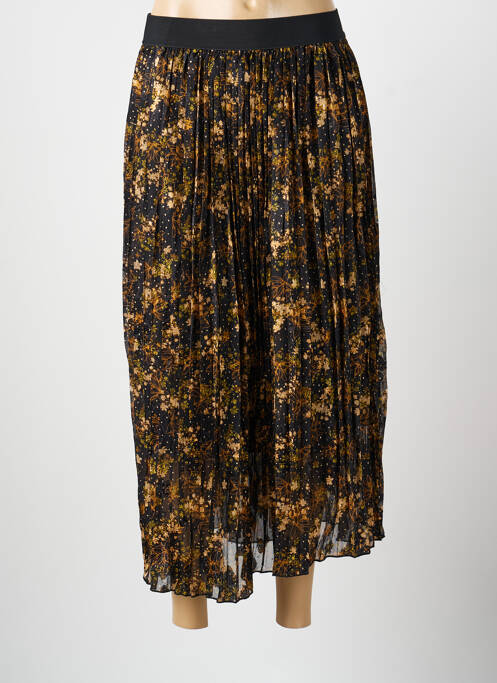 Jupe longue tissage plissé noir MOLLY BRACKEN femme