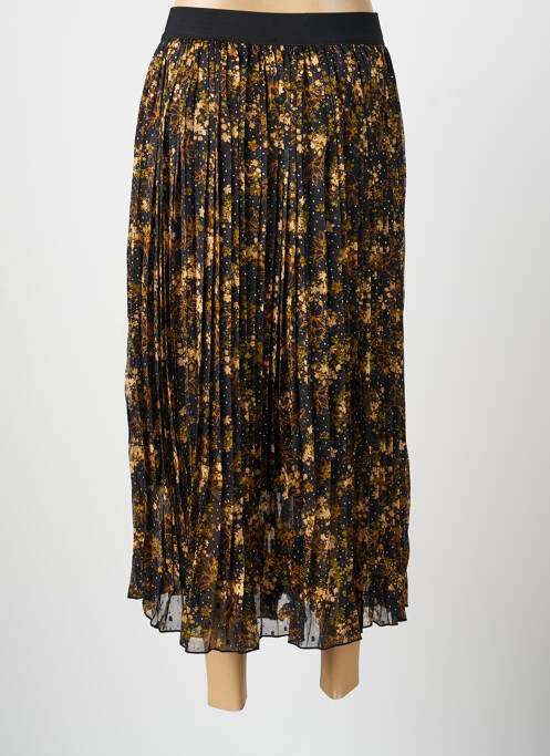 Jupe longue tissage plissé noir MOLLY BRACKEN femme