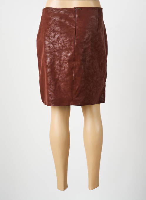Jupe mi-longue doublure textile marron GUESS femme