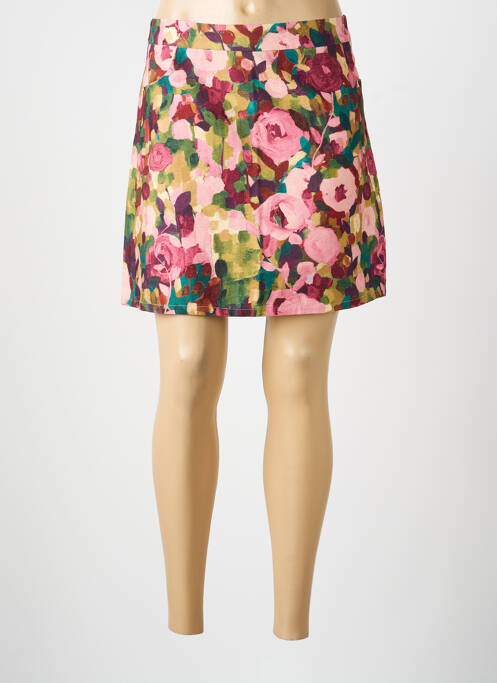 Jupe courte fermeture zippée au dos rose MOLLY BRACKEN femme
