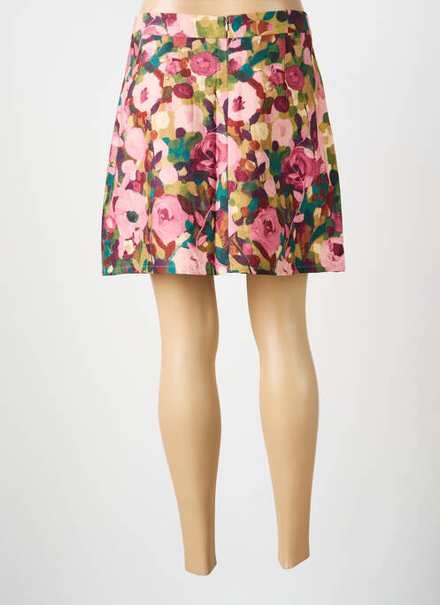 Jupe courte fermeture zippée au dos rose MOLLY BRACKEN femme
