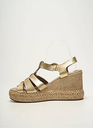 Sandales/nu pieds talon compensé talon de 7 à 9cm or MYMA femme