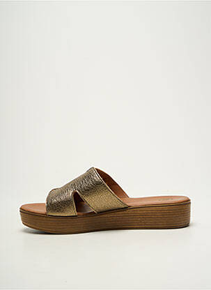 Sandales/nu pieds tissage satiné talon plat jusqu'à 3cm or SMS femme