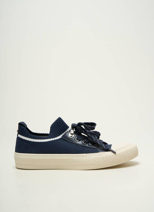 Baskets bout rond talon plat jusqu'à 3cm bleu REQINS femme