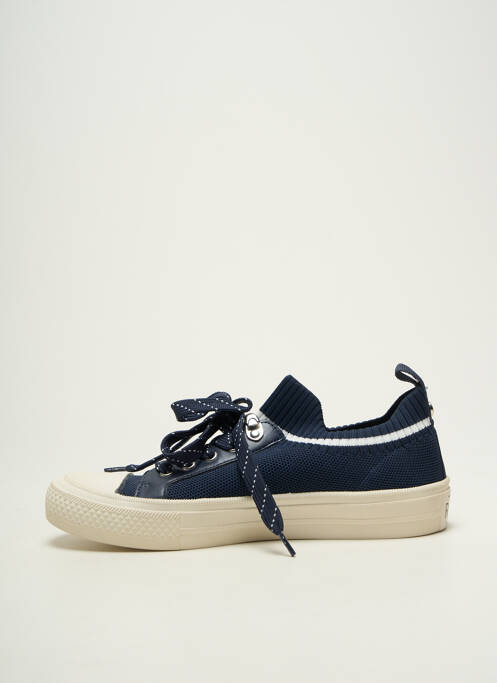 Baskets bout rond talon plat jusqu'à 3cm bleu REQINS femme