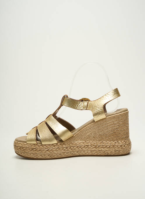 Sandales/nu pieds talon compensé talon de 7 à 9cm or MYMA femme