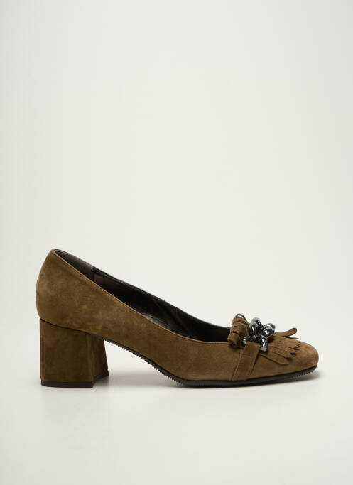 Escarpins nubuck talon de 4 à 6cm marron REQINS femme