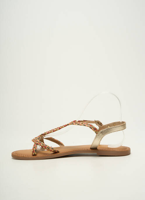 Sandales/nu pieds chiquet talon plat jusqu'à 3cm or LES TROPEZIENNES PAR M.BELARBI femme