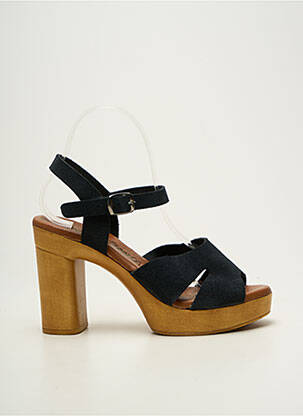 Sandales/nu pieds semi compensé talon haut de 10cm et plus noir CARLA TORTOSA femme