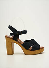 Sandales/nu pieds semi compensé talon haut de 10cm et plus noir CARLA TORTOSA femme