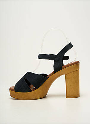 Sandales/nu pieds semi compensé talon haut de 10cm et plus noir CARLA TORTOSA femme