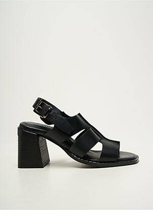 Sandales/nu pieds matière lisse talon de 7 à 9cm noir REGARD femme