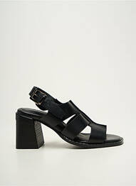 Sandales/nu pieds matière lisse talon de 7 à 9cm noir REGARD femme