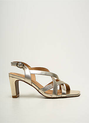 Sandales/nu pieds matière lisse talon de 7 à 9cm or FUGITIVE BY FRANCESCO ROSSI femme