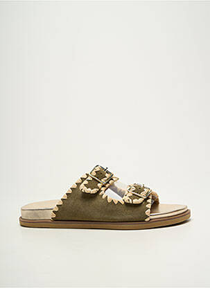 Mules/sabots voute plantaire talon plat jusqu'à 3cm vert REQINS femme