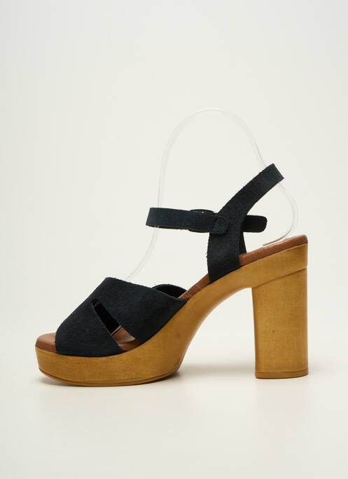 Sandales/nu pieds semi compensé talon haut de 10cm et plus noir CARLA TORTOSA femme