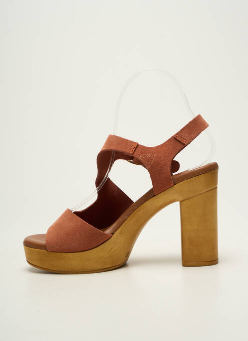 Sandales/nu pieds semi compensé talon haut de 10cm et plus rose CARLA TORTOSA femme