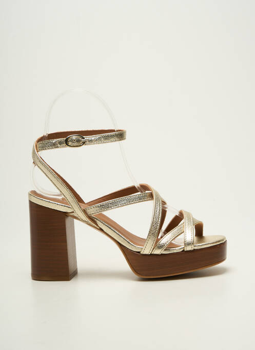Sandales/nu pieds matière lisse talon de 7 à 9cm or ADIGE femme