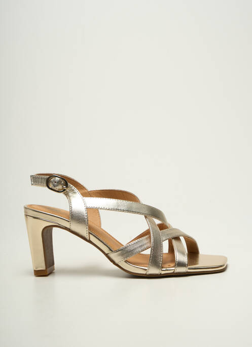 Sandales/nu pieds matière lisse talon de 7 à 9cm or FUGITIVE BY FRANCESCO ROSSI femme