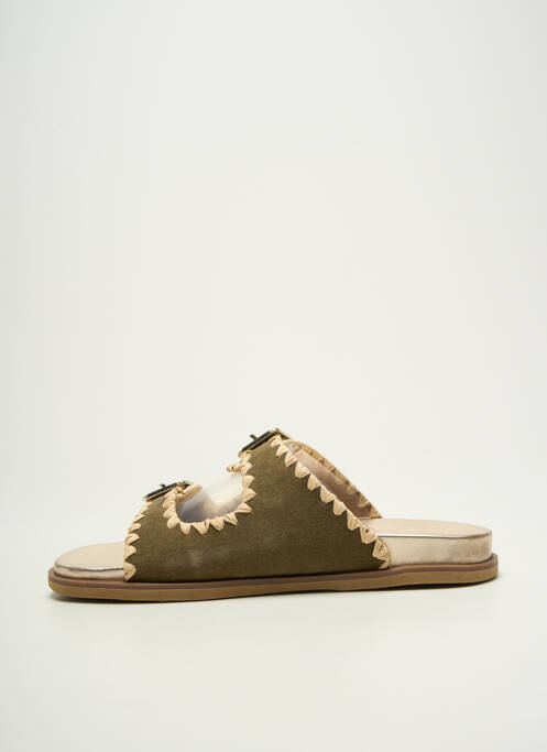 Mules/sabots voute plantaire talon plat jusqu'à 3cm vert REQINS femme