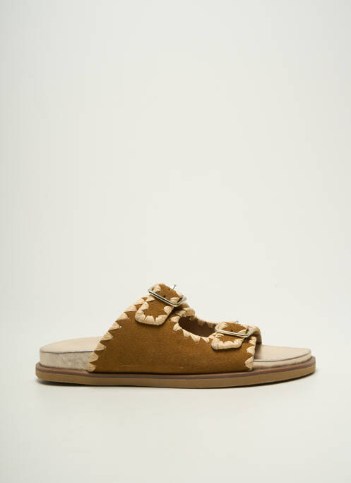 Mules/sabots voute plantaire talon plat jusqu'à 3cm marron REQINS femme