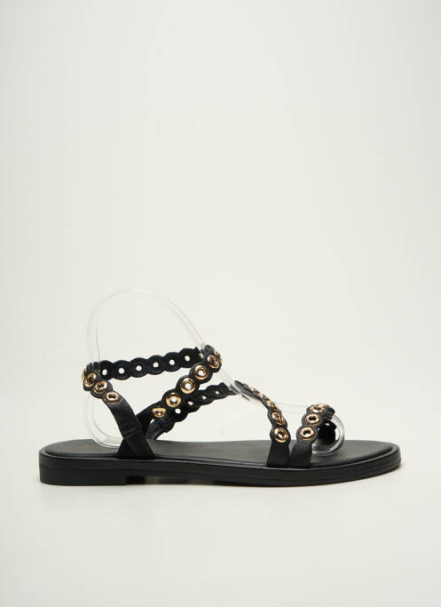 Sandales/nu pieds chiquet talon plat jusqu'à 3cm noir LES TROPEZIENNES PAR M.BELARBI femme