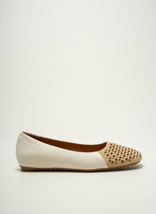 Ballerines semelle amovible talon plat jusqu'à 3cm beige MAM'ZELLE femme