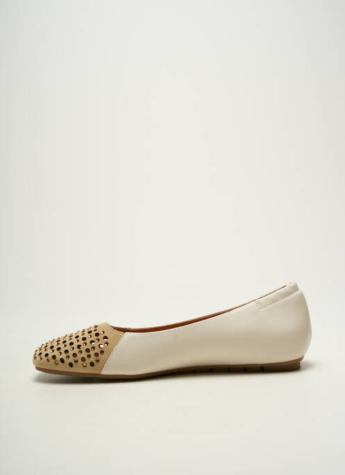 Ballerines semelle amovible talon plat jusqu'à 3cm beige MAM'ZELLE femme