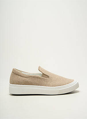 Slip ons bout rond talon plat jusqu'à 3cm beige MAX MARA femme