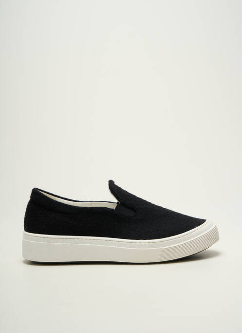 Slip ons bout rond talon plat jusqu'à 3cm noir MAX MARA femme