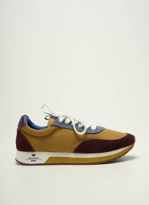 Baskets bout rond talon plat jusqu'à 3cm jaune WEEKEND femme