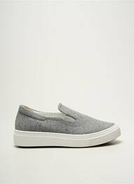 Slip ons bout rond talon plat jusqu'à 3cm gris MAX MARA femme