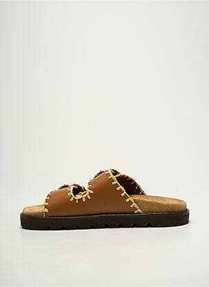 Mules/sabots matière lisse talon plat jusqu'à 3cm marron WEEKEND MAXMARA femme