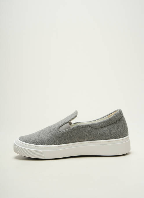 Slip ons bout rond talon plat jusqu'à 3cm gris MAXMARA femme
