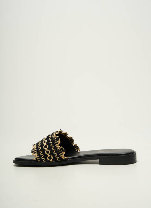 Mules/sabots chiquet talon plat jusqu'à 3cm noir PENNYBLACK femme