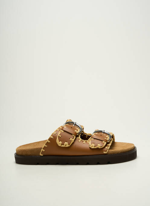 Mules/sabots fermeture boucle(s) talon plat jusqu'à 3cm marron WEEKEND femme