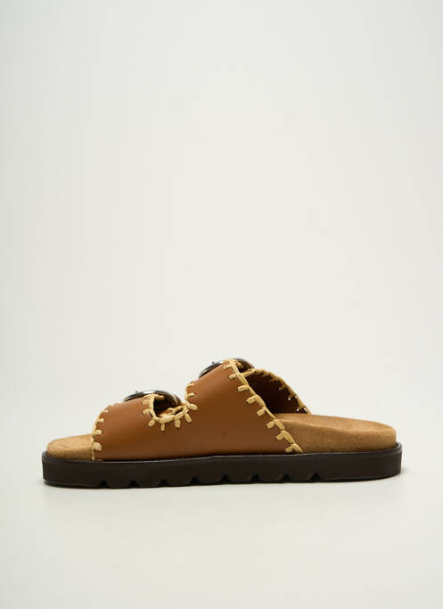 Mules/sabots fermeture boucle(s) talon plat jusqu'à 3cm marron WEEKEND femme