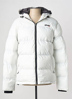 Doudoune poches a capuche blanc SCHOTT homme